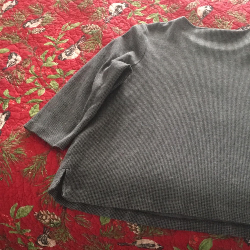 J Jill top gray houndstooth xl 3/4 sleeves - Picture 4 of 8